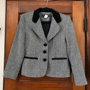 Vintage 80s / 90s Black + White Herringbone Jacket